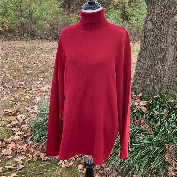 Chico's Tops - Chico’s deep red turtleneck tunic sweater XXL